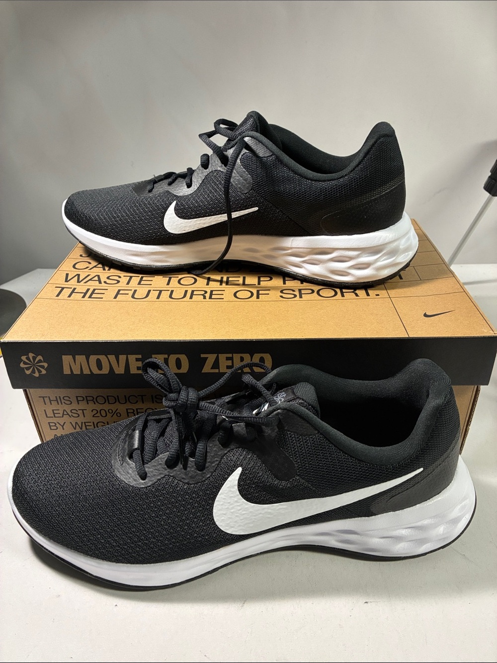 Nike Black and White Men's Running Sneakers